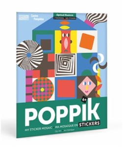 Optical art sticker poster